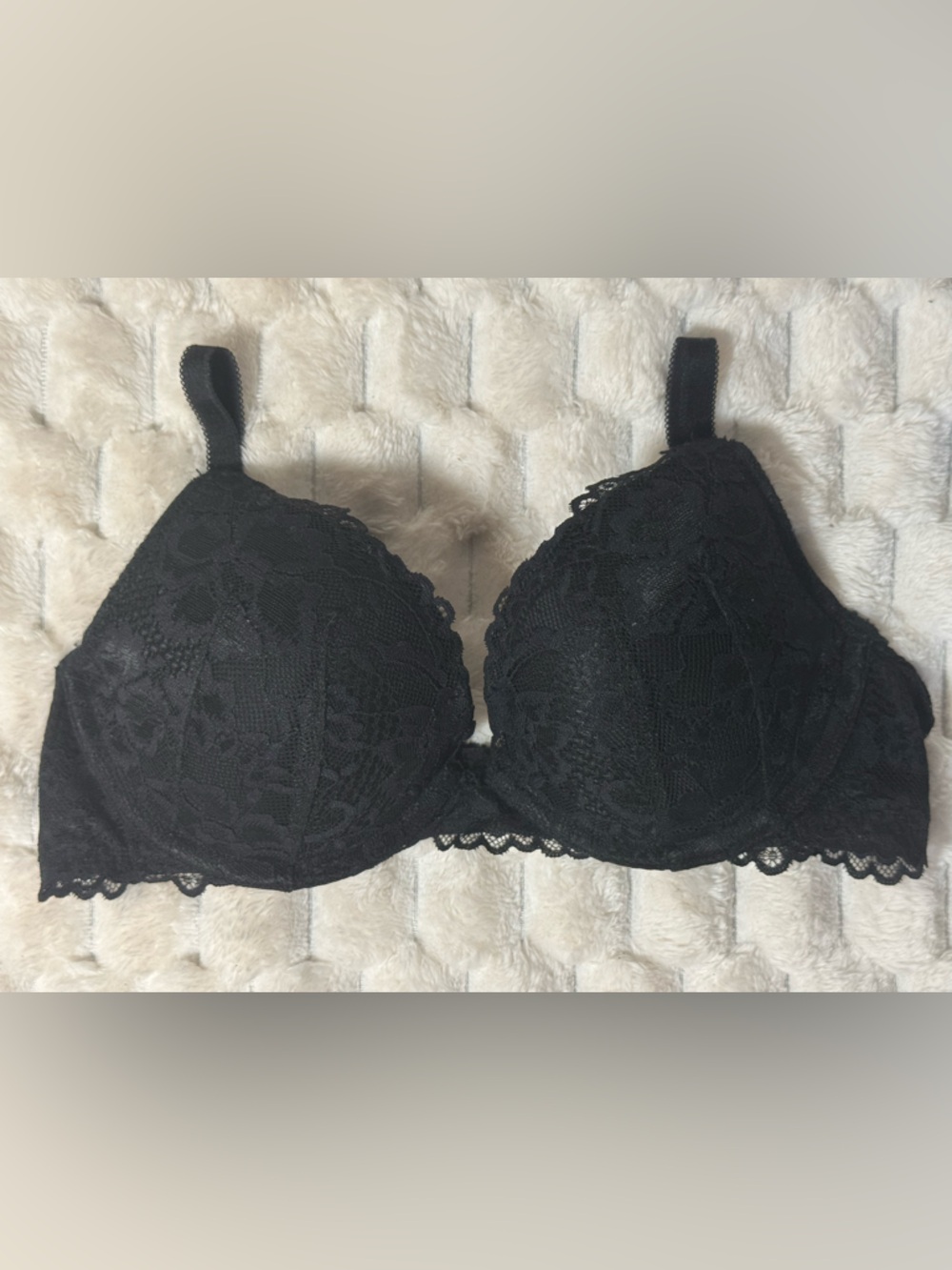 Savage X Fenty Black Lace Demi Bra